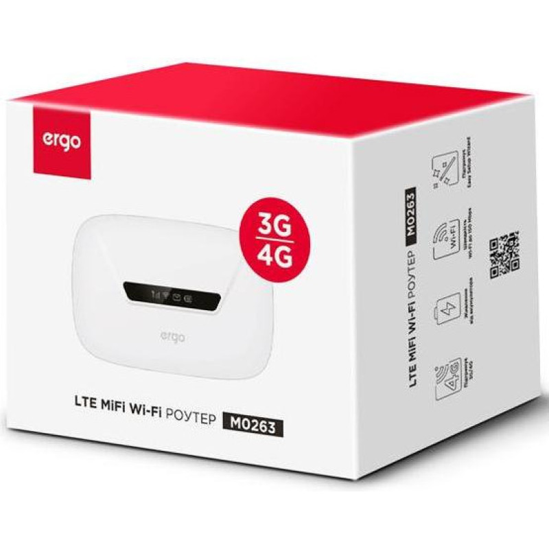 Модем 4G/3G + Wi-Fi роутер ERGO M0263