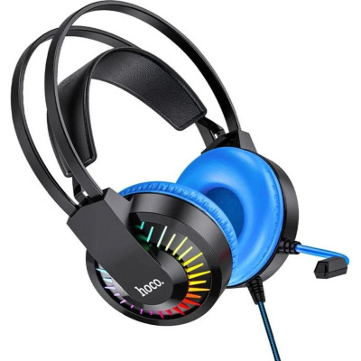 Навушники з мікрофоном Hoco W105 Black/Blue