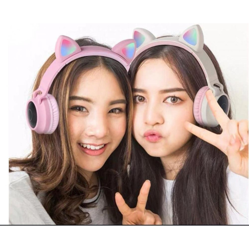 Навушники з мікрофоном Hoco W27 Cat Ear Grey