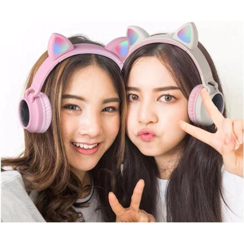 Навушники з мікрофоном Hoco W27 Cat Ear Grey