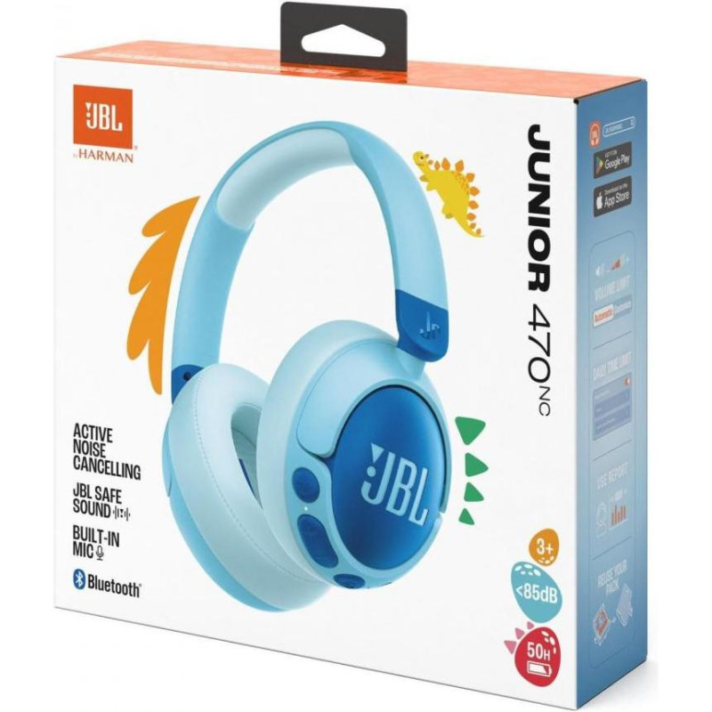 Навушники з мікрофоном JBL Junior 470NC Blue (JBLJR470NCBLU)