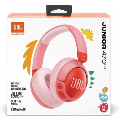 Навушники з мікрофоном JBL Junior 470NC Pink (JBLJR470NCPIK)