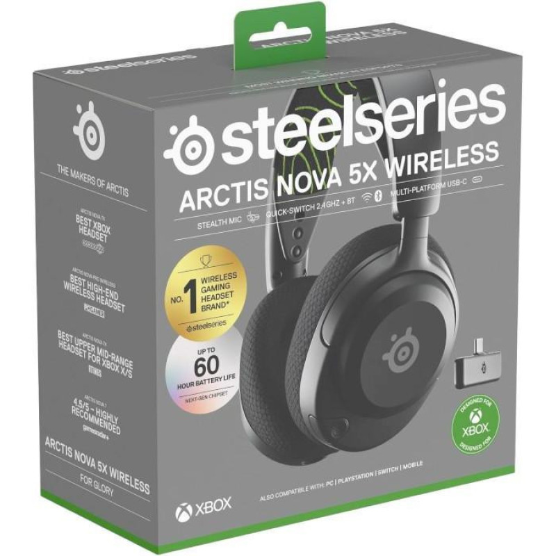 Навушники з мікрофоном SteelSeries Arctis Nova 5X Black (61676)