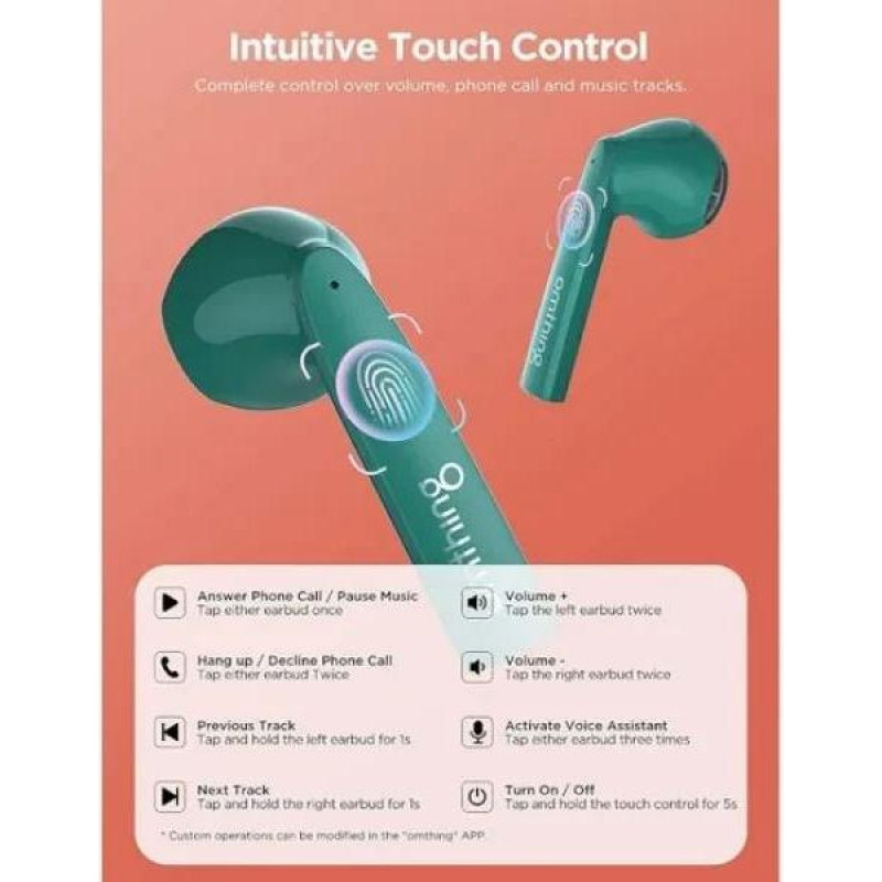 Навушники TWS Omthing Airfree Pods TWS EO005 Green