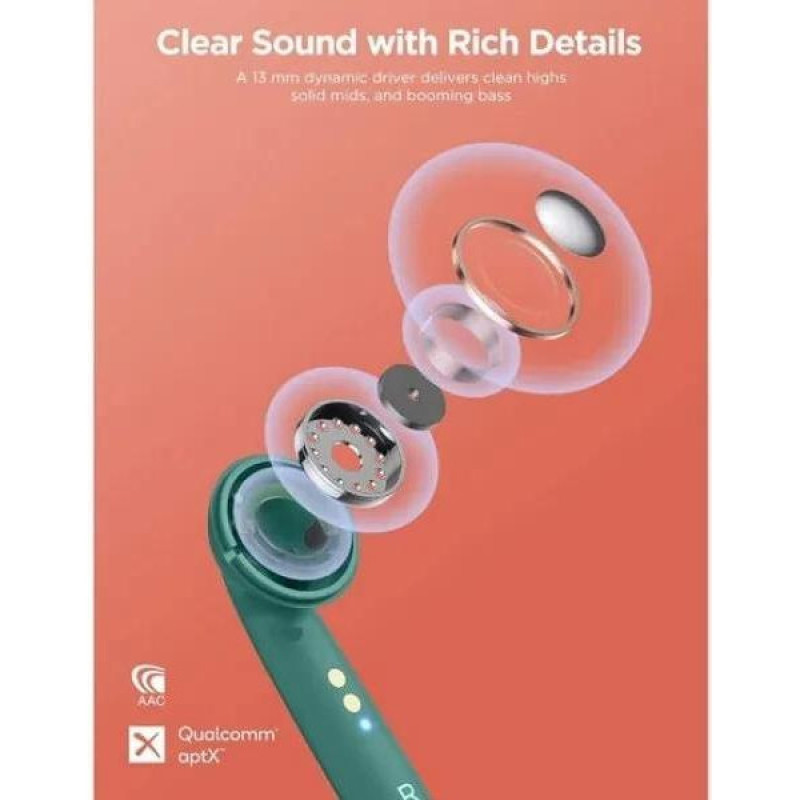 Навушники TWS Omthing Airfree Pods TWS EO005 Green