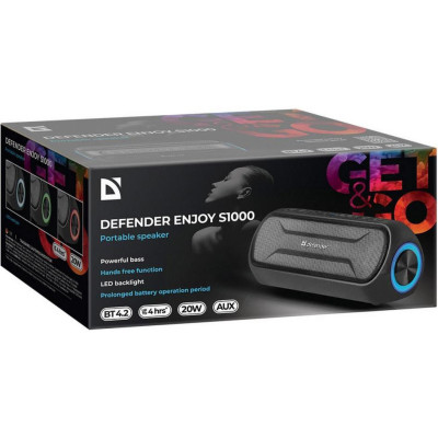 Портативна колонка Defender Enjoy S1000 Black (65688)