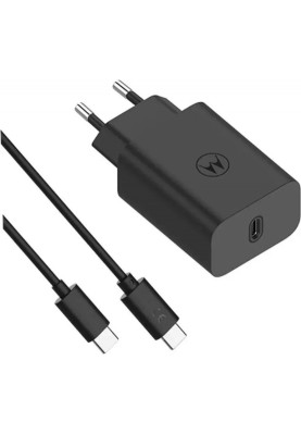 Мережевий зарядний пристрій Motorola TurboPower 30W Black Type-C to Type-C cable (SJMC302)