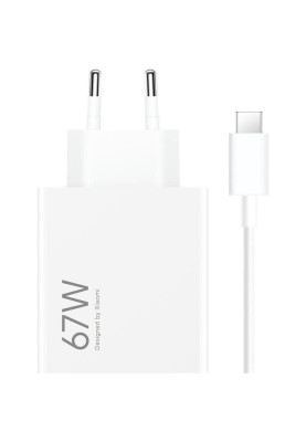 Мережевий зарядний пристрій Xiaomi 67W HyperCharge Combo White Type-C cable (BHR9465EU)