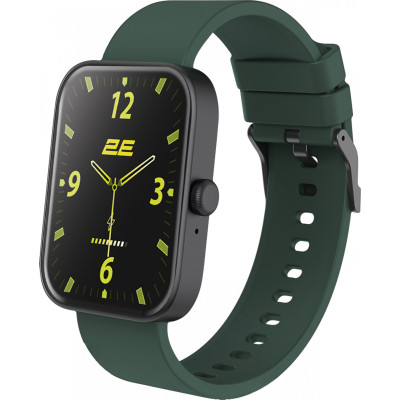 Смарт-годинник 2E Alpha SQ Music Edition 46mm Black-Green (2E-CWW40BKGN)