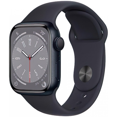 Смарт-годинник Apple Watch Series 8 GPS 41mm Midnight Aluminum Case w. Midnight Sport Band (MNP53)