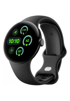 Смарт-годинник Google Pixel Watch 3 45 mm Wi-Fi Matte Black Aluminum Case/Obsidian Active Band