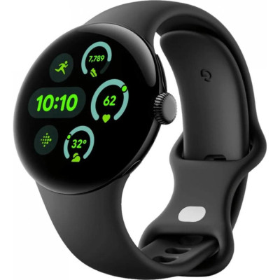 Смарт-годинник Google Pixel Watch 3 45 mm Wi-Fi Matte Black Aluminum Case/Obsidian Active Band