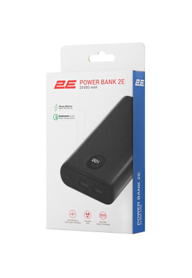 Зовнішній акумулятор (павербанк) 2E 20000mAh 45W PD QC Black (2E-PB2011-BLACK)
