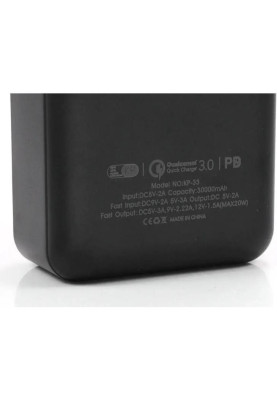 Зовнішній акумулятор (павербанк) KING POWER KP-33 30000mAh 20W Black