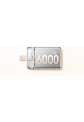 Зовнішній акумулятор (павербанк) Xiaomi 6000mAh 15W Magnetic White (BHR9074GL)