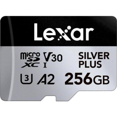 Карта пам'яті Lexar 256 GB microSDXC Professional Silver Plus UHS-I U3 V30 A2 Class 10 (LMSSIPL256G-BNANG)