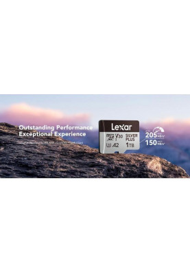 Карта пам'яті Lexar 256 GB microSDXC Professional Silver Plus UHS-I U3 V30 A2 Class 10 (LMSSIPL256G-BNANG)