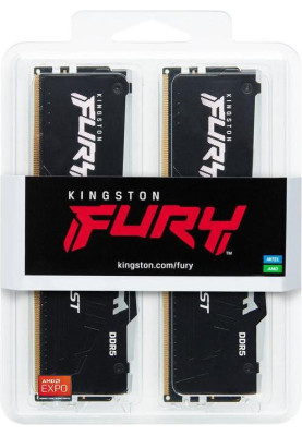 Пам'ять для настільних комп'ютерів Kingston FURY 32 GB (2x16 GB) DDR5 5600 MHz FURY Beast RGB (KF556C36BBEAK2-32)