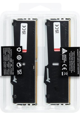 Пам'ять для настільних комп'ютерів Kingston FURY 32 GB (2x16 GB) DDR5 5600 MHz FURY Beast RGB (KF556C36BBEAK2-32)