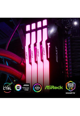 Пам'ять для настільних комп'ютерів Kingston FURY 32 GB (2x16 GB) DDR5 5600 MHz FURY Beast RGB (KF556C36BBEAK2-32)
