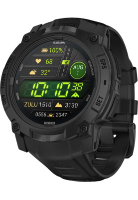 Смарт-годинник Garmin Instinct 3 50mm AMOLED Tactical Edition Black with Black Band (010-03020-50)