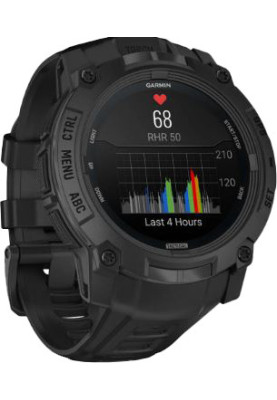 Смарт-годинник Garmin Instinct 3 50mm AMOLED Tactical Edition Black with Black Band (010-03020-50)