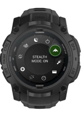 Смарт-годинник Garmin Instinct 3 50mm AMOLED Tactical Edition Black with Black Band (010-03020-50)