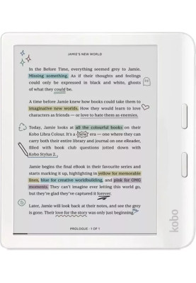 Електронна книга з підсвічуванням Kobo Libra Colour White (N428-KU-WH-K-CK)