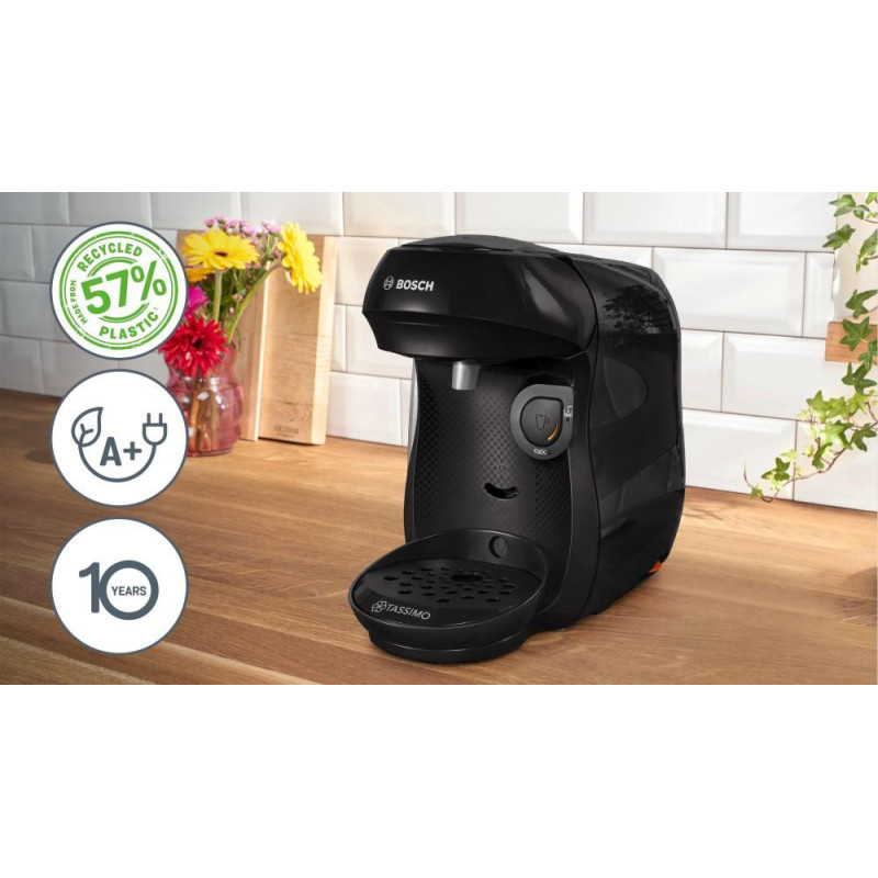 Капсульна кавоварка еспресо Bosch Tassimo Happy friendly black TAS102E