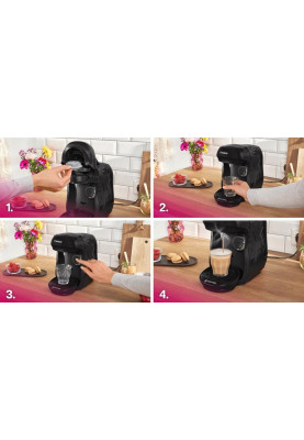Капсульна кавоварка еспресо Bosch Tassimo Happy friendly black TAS102E