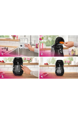 Капсульна кавоварка еспресо Bosch Tassimo Happy friendly black TAS102E
