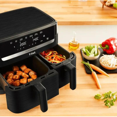 Мультипіч (аерофритюрниця) Tefal Dual Easy Fry EY901N10