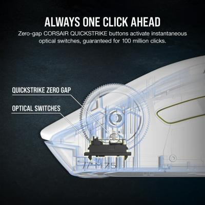 Миша Corsair M75 Wireless White (CH-931D011-EU)