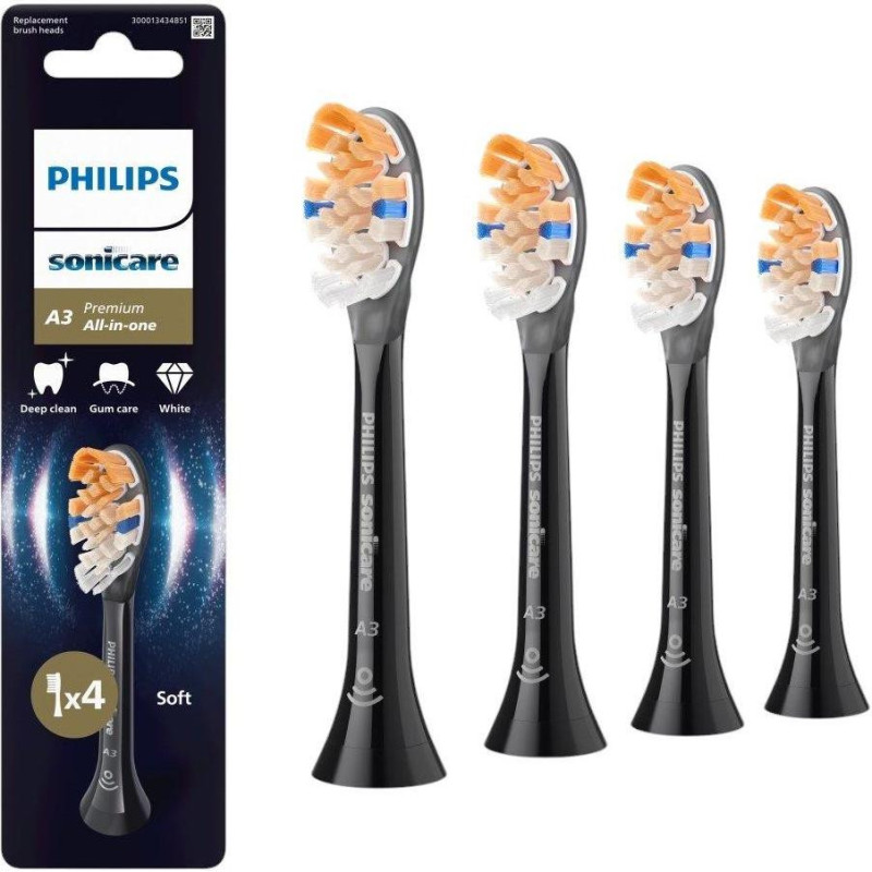 Насадка для електричної щітки Philips Sonicare A3 Premium All-in-One Black HX9094/88