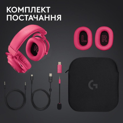 Навушники з мікрофоном Logitech G Pro X 2 Lightspeed Pink (981-001275)