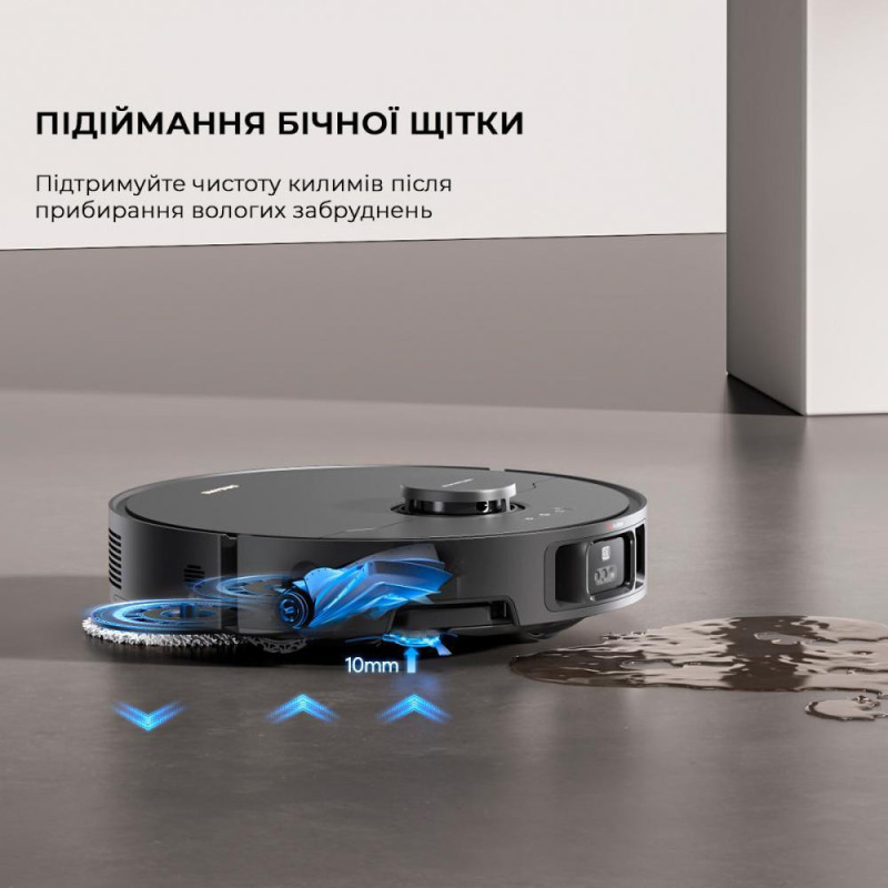 Робот-пилосос з вологим прибиранням Dreame X40 Ultra Black