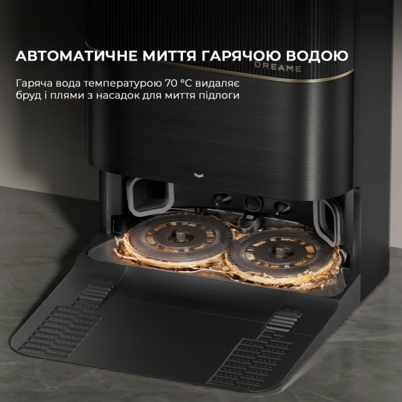 Робот-пилосос з вологим прибиранням Dreame X40 Ultra Black