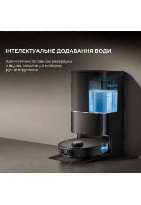 Робот-пилосос з вологим прибиранням Dreame X40 Ultra Black