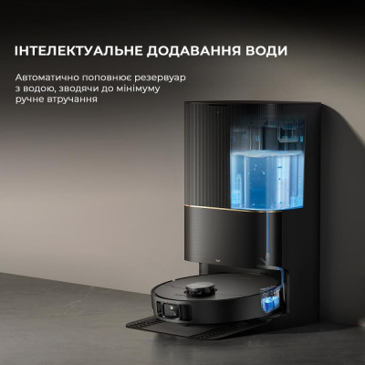 Робот-пилосос з вологим прибиранням Dreame X40 Ultra Black