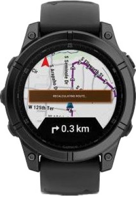 Смарт-годинник Garmin Fenix E 47mm AMOLED Slate Gray Steel with Black Silicone Band (010-03025-03/01/13)
