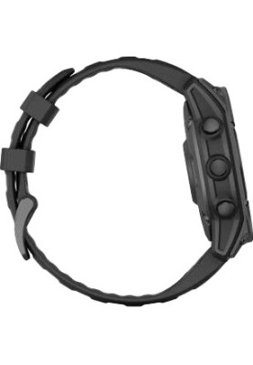 Смарт-годинник Garmin Fenix E 47mm AMOLED Slate Gray Steel with Black Silicone Band (010-03025-03/01/13)