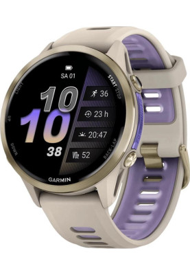 Смарт-годинник Garmin Forerunner 970 Soft Gold Titanium w. French Gray C. та French Gray/T. Indigo Band (010-02969-02/12)