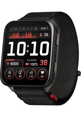 Смарт-годинник Garmin Venu X1 Black зі Slate Titanium Caseback and Black ComfortFit Nylon Band (010-02980-00/02)