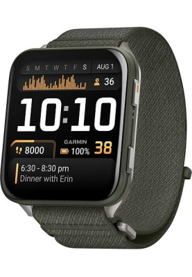 Смарт-годинник Garmin Venu X1 Moss with Titanium Caseback and Moss ComfortFit Nylon Band (010-02980-01/03)