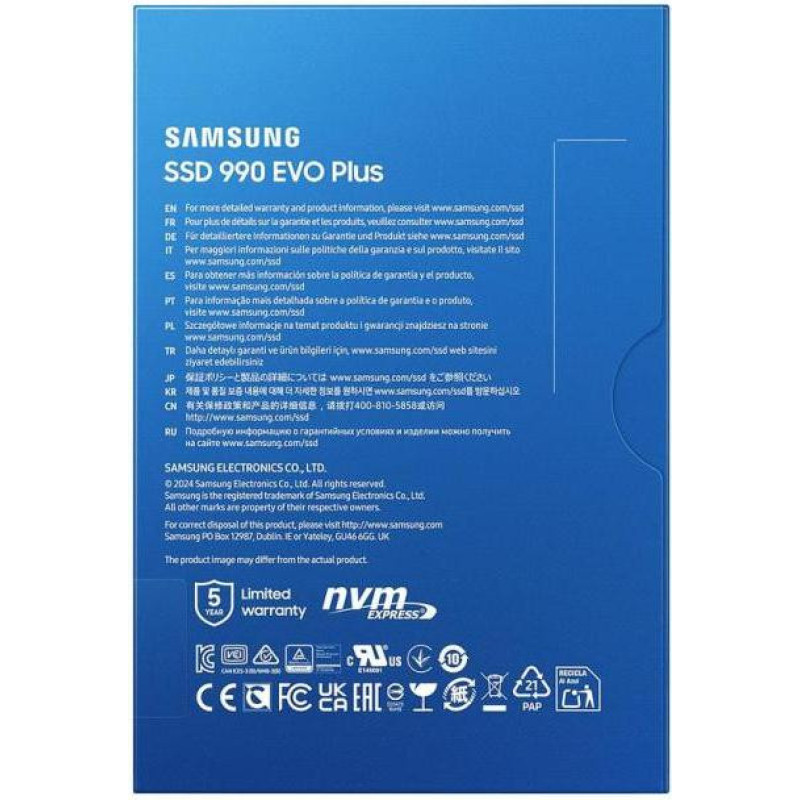 SSD накопичувач Samsung 990 EVO Plus 2TB (MZ-V9S2T0BW)