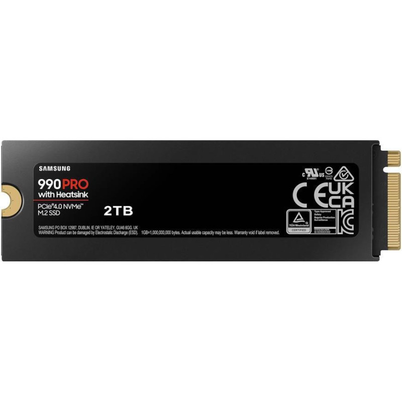 SSD накопичувач Samsung 990 PRO with Heatsink 2 TB (MZ-V9P2T0CW)