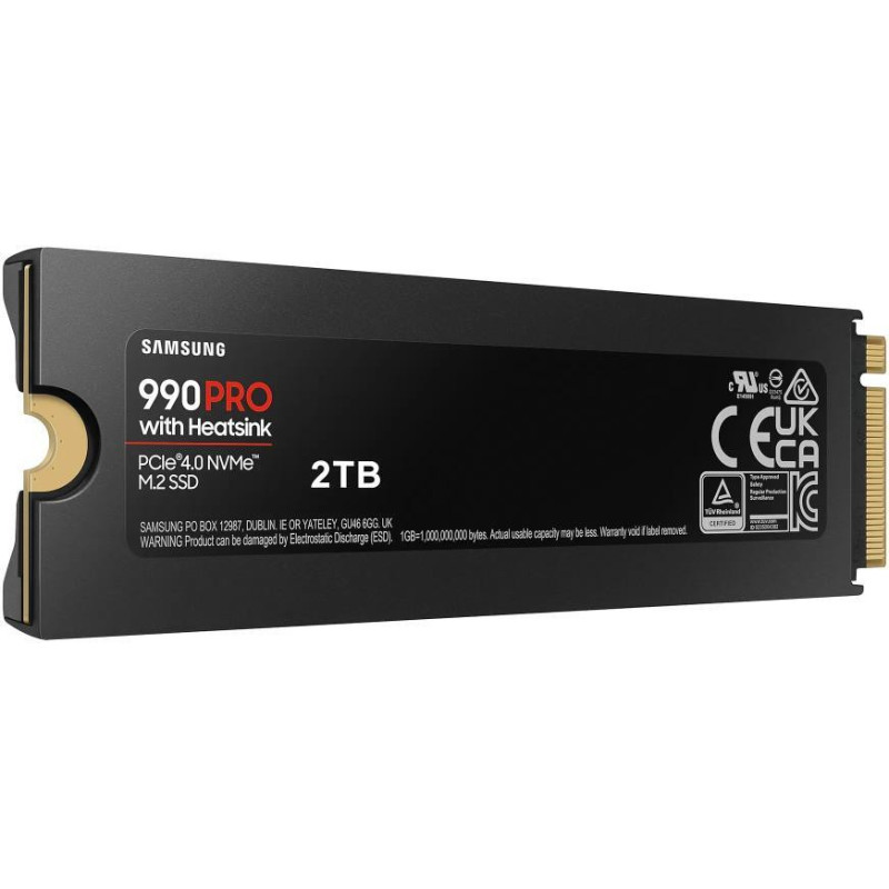 SSD накопичувач Samsung 990 PRO with Heatsink 2 TB (MZ-V9P2T0CW)