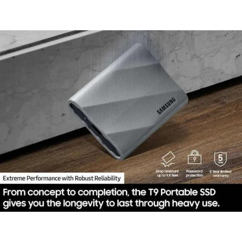 SSD накопичувач Samsung T9 2 TB Grey (MU-PK2T0G)