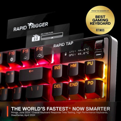 Клавіатура SteelSeries Apex Pro TKL Gen 3 Black (64740, 64743)
