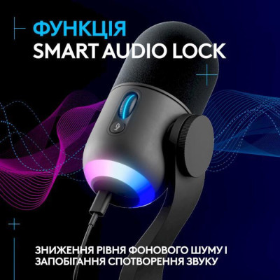 Мікрофон для ПК Logitech Yeti GX Dynamic RGB Black (988-000569)